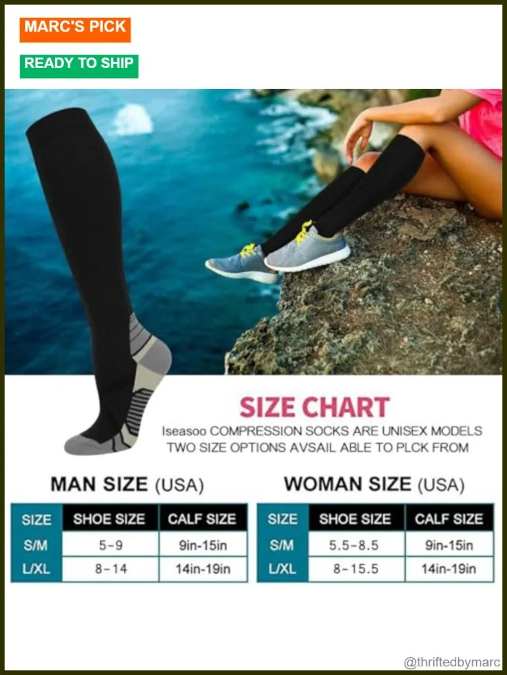 Compression Socks 15-20 mmHg 8 Pairs Circulation Support for Nurses Travel